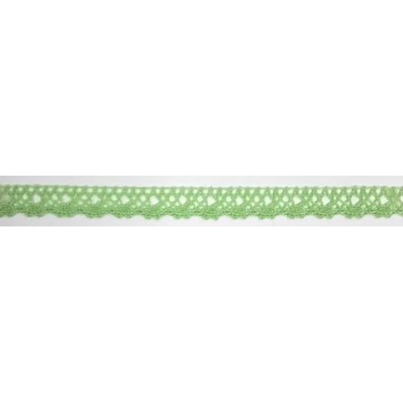 9616-603 PUNTILLA BOLILLO NYX 12 MM. POLIESTER 100% VERDE Venta en piezas de 25.00 M