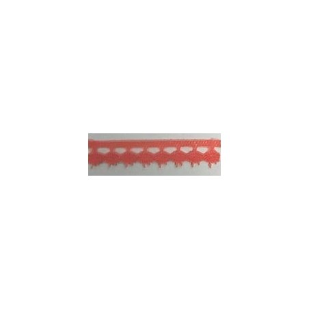 9626-019 PUNTILLA BOLILLO PAULINA 15 MM. POLIESTER 100% CORAL Venta en piezas de 25.00 M