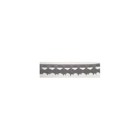 9626-029 PUNTILLA BOLILLO PAULINA 15 MM. POLIESTER 100% GRIS Venta en piezas de 25.00 M