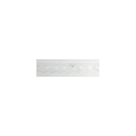 9627-000 PUNTILLA BOLILLO CASSIA 10 MM. POLIESTER 100% BLANCO Venta en piezas de 25.00 M