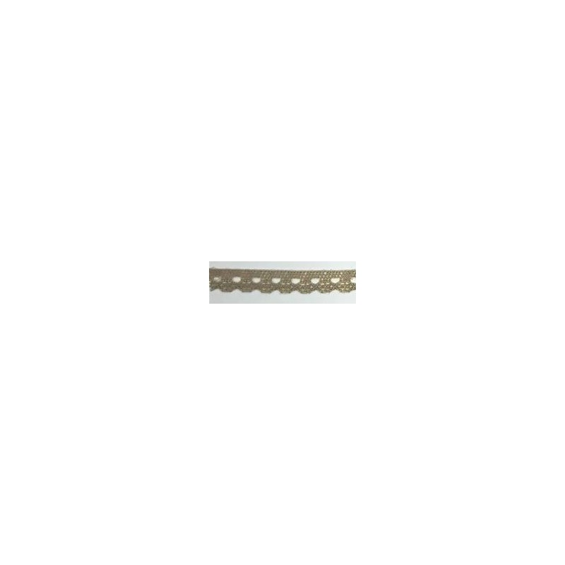9627-070 PUNTILLA BOLILLO CASSIA 10 MM. POLIESTER 100% CAMEL Venta en piezas de 25.00 M