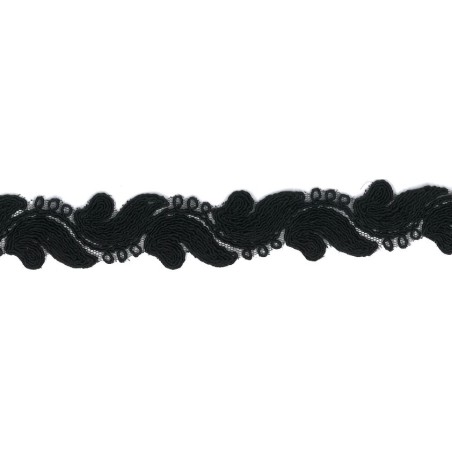 9687-092 GALON FANTASIA ABIK 30 MM. POLIAMIDA 90%-POL.5%-ALG.5% NEGRO Venta en piezas de 9.00 M