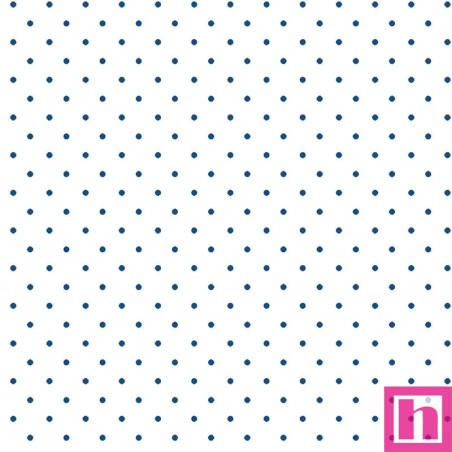 P0017-MAS609-WN PATCH. AMERICANO BEAUTIFUL BASICS (098) CLASSIC DOT-110 CM. ALGODON 100% NATURAL/AZUL Venta en piezas de 4.55 M