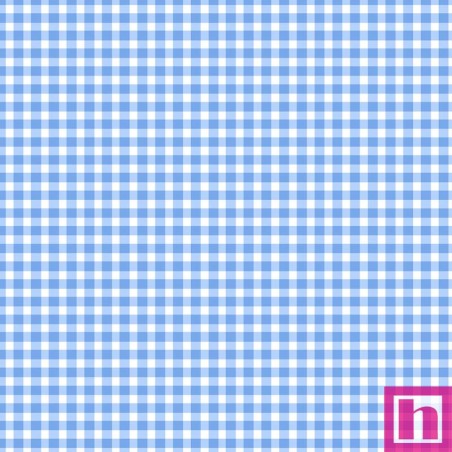 P0017-MAS610-B4 PATCH. AMERICANO BEAUTIFUL BASICS (048) CLASSIC CHECK-110 CM. ALGODON 100% CELESTE BEBE Venta en piezas de 4.55