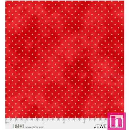 P121-JEWE5356-R PATCH. AMERICANO JEWEL (01) 110 CM. ALGODON 100% ROJO Venta en piezas de 4.50 M