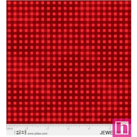 P121-JEWE5357-R PATCH. AMERICANO JEWEL (02) 110 CM. ALGODON 100% ROJO Venta en piezas de 4.50 M