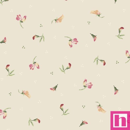 P121-PHIL6535BEIGE PATCH. AMERICANO PEONY HILL (13) 110 CM. ALGODON 100% CREMA Venta en piezas de 7.00 M