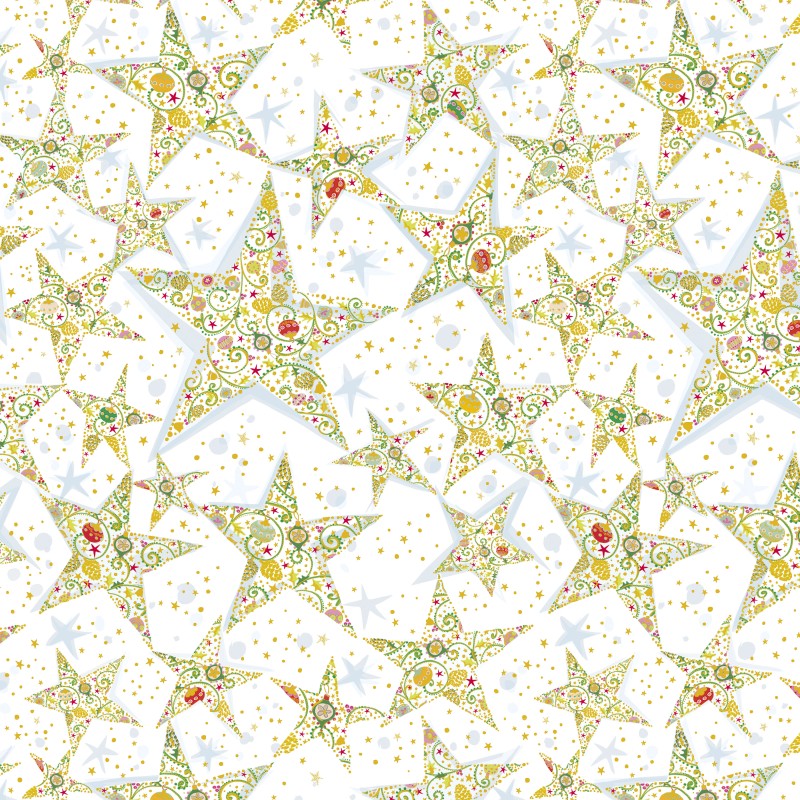 P121-TTRE6318W PATCH. AMERICANO TURNOWSKY TREASURES (08) 110 CM. ALGODON 100% BLANCO/ORO Venta en piezas de 7.00 M