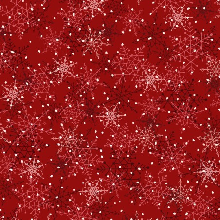 P121-WISO6233R PATCH. AMERICANO WINTER SONG (11) 110 CM. ALGODON 100% ROJO Venta en piezas de 7.00 M