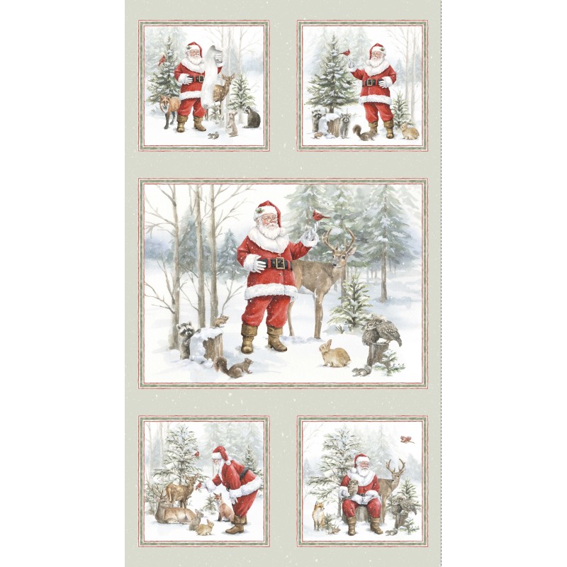 P121-WWHI6201PA PATCH. AMERICANO WOODLAND WHISPERS (02) PANEL 60X110 CM. ALGODON 100% MENTA Venta en piezas de 7.00 M