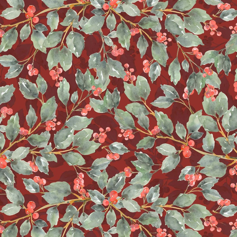 P121-WWHI6204DR PATCH. AMERICANO WOODLAND WHISPERS (11) 110 CM. ALGODON 100% ROJO Venta en piezas de 7.00 M