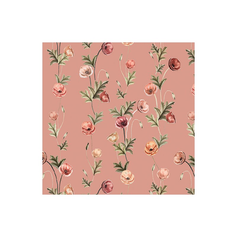P133-16760-27 PATCH. AMERICANO GARDEN OF AFFECTION (02) 110 CM. ALGODON 100% SALMON Venta en piezas de 6.80 M