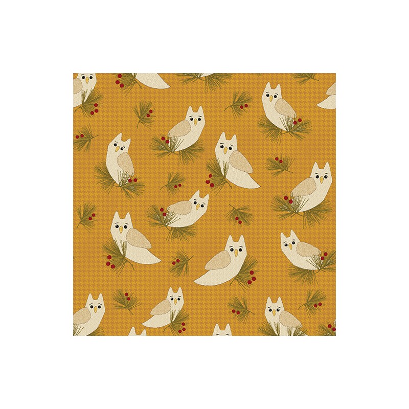 P133-16779-33 PATCH. AMERICANO A WALK IN THE FOREST (02) 110 CM. ALGODON 100% MOSTAZA Venta en piezas de 6.80 M