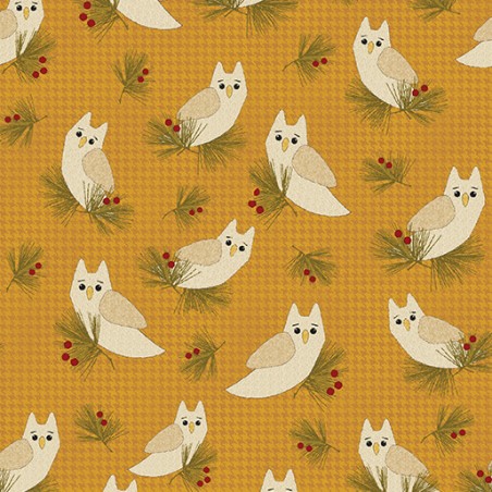 P133-16779-33 PATCH. AMERICANO A WALK IN THE FOREST (02) 110 CM. ALGODON 100% MOSTAZA Venta en piezas de 6.80 M