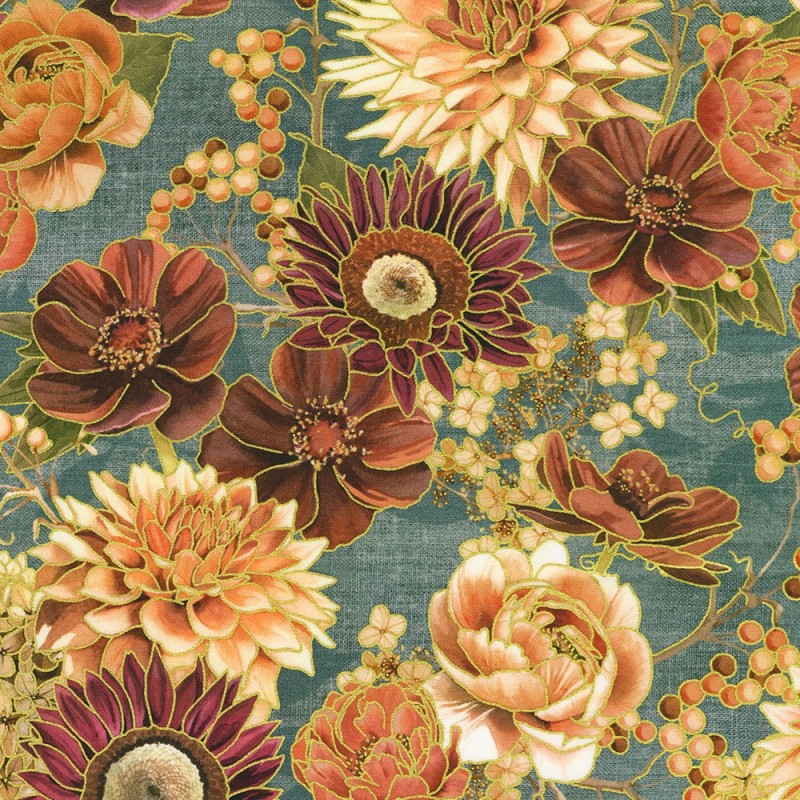 P135-AWHDM-23917-68 PATCH. AMERICANO HELLO FALL (23) 110 CM. ALGODON 100% AZUL Venta en piezas de 7.00 M