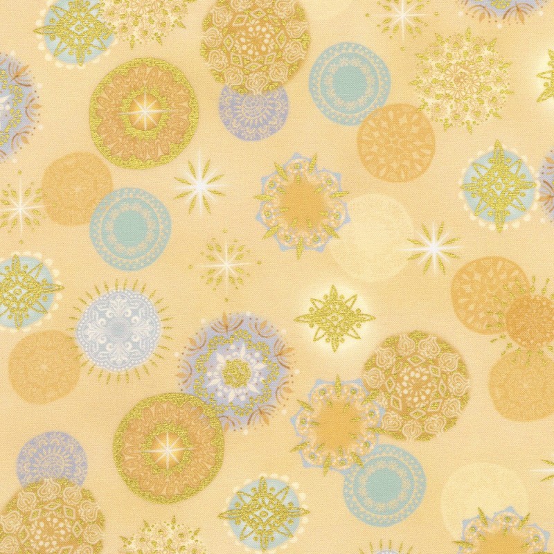 P135-RRMDM-23729-84 PATCH. AMERICANO STAR OF WONDER (02) 110 CM. ALGODON 100% CREMA Venta en piezas de 7.00 M