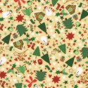 P135-SRKD-23906-13 PATCH. AMERICANO TINY TIDINGS (05) 110 CM. ALGODON 100% CREMA Venta en piezas de 7.00 M