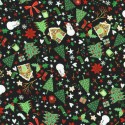 P135-SRKD-23906-2 PATCH. AMERICANO TINY TIDINGS (17) 110 CM. ALGODON 100% NEGRO Venta en piezas de 7.00 M