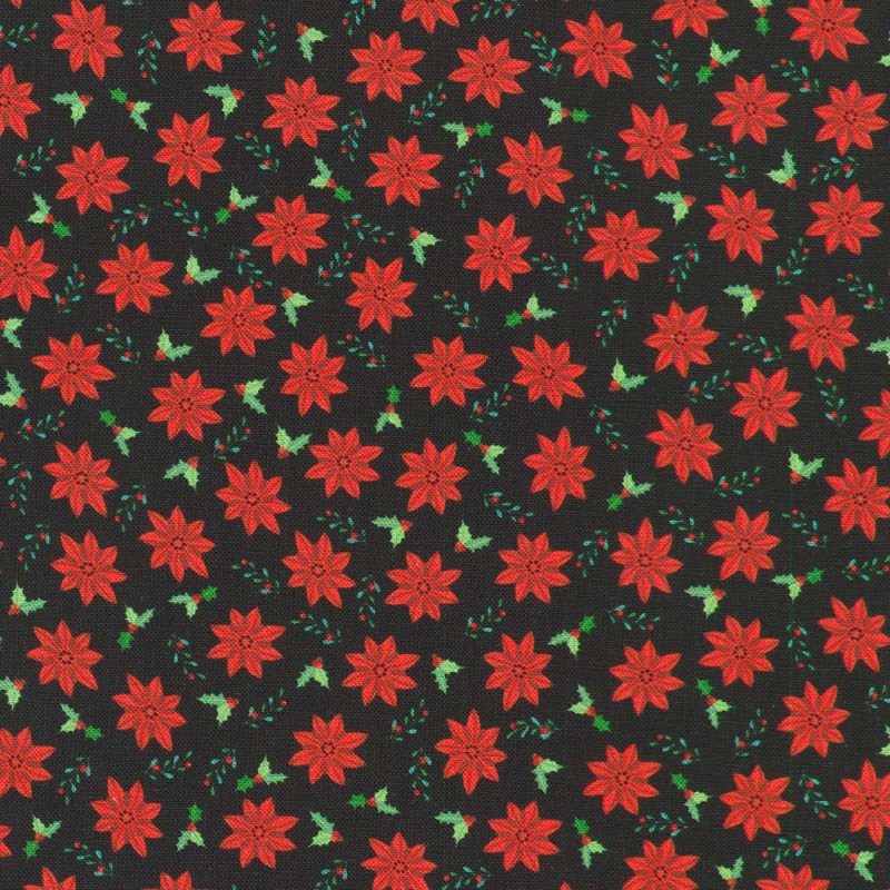 P135-SRKD-23907-2 PATCH. AMERICANO TINY TIDINGS (18) 110 CM. ALGODON 100% NEGRO Venta en piezas de 7.00 M