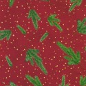 P137-SRKM-23703-113 PATCH. AMERICANO HOLIDAY FLOURISH - FOREST GLEN (36) 110 CM. ALGODON 100% FRAMBUESA/DORADO METALLIC Venta en