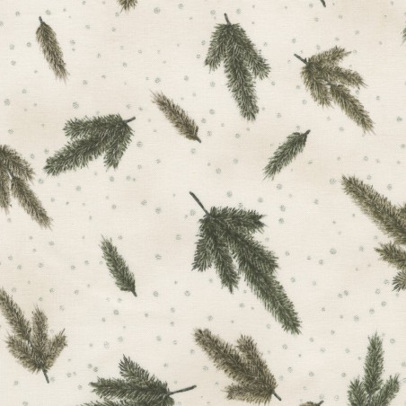P137-SRKM-23703-303 PATCH. AMERICANO HOLIDAY FLOURISH - FOREST GLEN (51) 110 CM. ALGODON 100% NATURAL/PLATA METALLIC Venta en pi