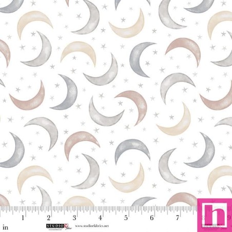 P140-8521-03 PATCH. AMERICANO SLEEPY TEDDY (03) 110 CM. ALGODON 100% BLANCO Venta en piezas de 7.00 M
