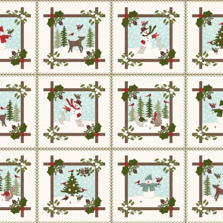 P17-MASF11161-E PATCH. AMERICANO SNOWTOP MOUNTAIN FLANNEL (02) 110 CM. FRANELA ALGODON 100% CREMA Venta en piezas de 5.50 M