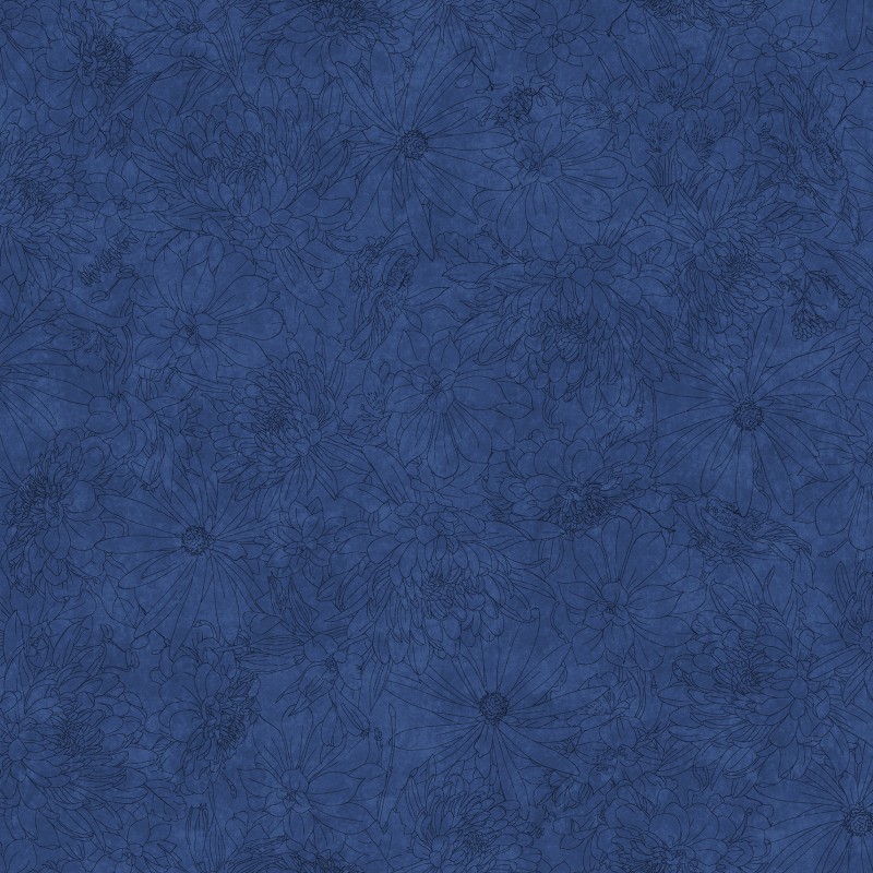 P17-MASQB11240-N PATCH. AMERICANO FINE LINE FLORAL 108 (03) 270 CM. ALGODON 100% AZUL Venta en piezas de 7.00 M