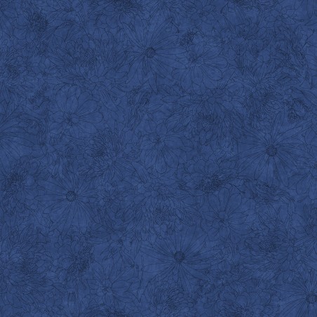 P17-MASQB11240-N PATCH. AMERICANO FINE LINE FLORAL 108 (03) 270 CM. ALGODON 100% AZUL Venta en piezas de 7.00 M