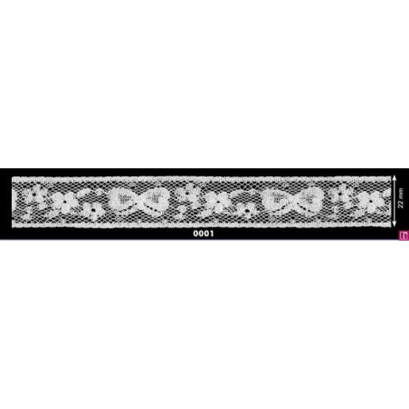 115500-01 ENTREDOS VALENCIE CHARM 20 MM. ALGODON 100% BLANCO Venta en piezas de 20.00 M