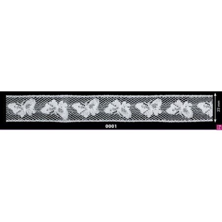 115501-01 ENTREDOS VALENCIE CHARM 20 MM. ALGODON 100% BLANCO Venta en piezas de 20.00 M