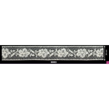 115502-03 ENTREDOS VALENCIE CHARM 20 MM. ALGODON 100% MARFIL Venta en piezas de 20.00 M