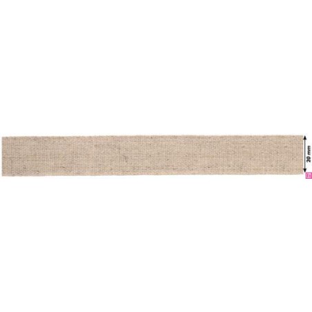 119630-20-24 CINTA NATURAL LEIZA 20 MM. POLIESTER 100% NATURAL Venta en piezas de 26.70 M
