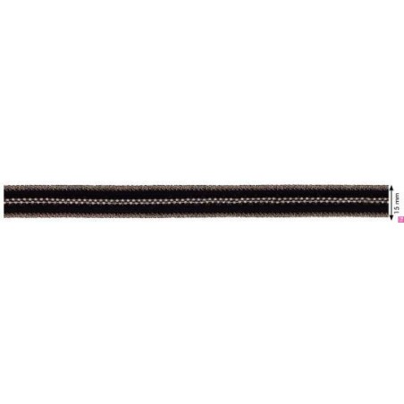 124407-2103 CINTA FANTASIA ABDON 15 MM. POLIESTER + ACERO PLATA Venta en piezas de 10.00 M