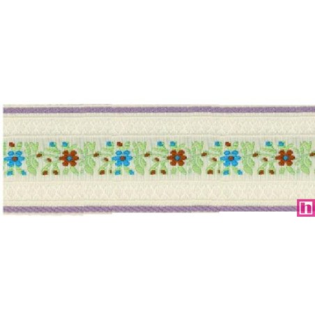 125619-60-03 TAPACOSTURAS FANTASIA KESIA 60 MM. POLIESTER 100% CREMA Venta en piezas de 15.00 M