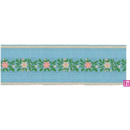125619-60-16 TAPACOSTURAS FANTASIA KESIA 60 MM. POLIESTER 100% AZUL Venta en piezas de 15.00 M
