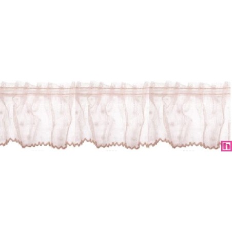 126952-055 VOLANTE TUL FRUNCIDO DOTIA 60 MM. POLIESTER 100% MAQUILLAJE Venta en piezas de 10.00 M