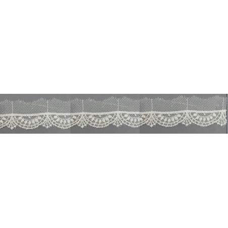 12744-0 PUNTILLA TUL BORDADO SURYA 13 MM. POLIESTER 100% NATURAL Venta en piezas de 14.80 M