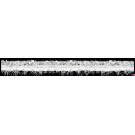 129827-0016 GALON FANTASIA KIKEY 12 MM. POLIAMIDA+ALGODON+METALLIC BLANCO/CIELO Venta en piezas de 20.00 M