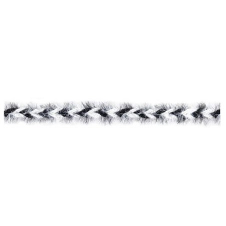 129829-102 REMATE TRENZA DUNIA 10 MM. POLIAMIDA + POLIESTER BLANCO/NEGRO Venta en piezas de 20.00 M