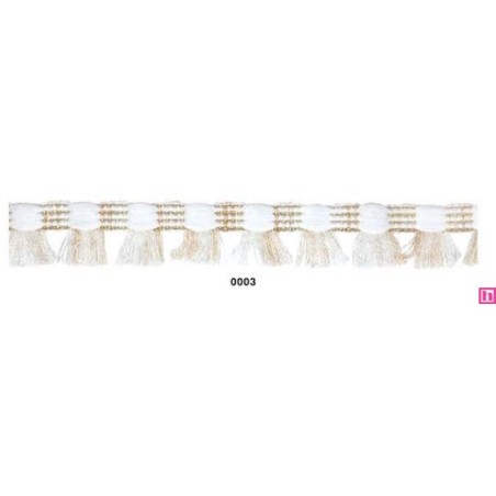 129830-03 FLECO FANTASIA RANYA 20 MM. POLIESTER/ALGODON BEIG Venta en piezas de 20.00 M