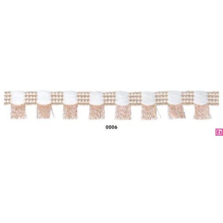129830-06 FLECO FANTASIA RANYA 20 MM. POLIESTER/ALGODON COBRE Venta en piezas de 20.00 M