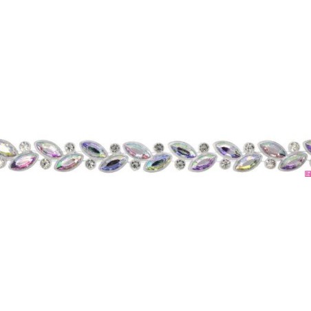 133900-0001 GALON FANTASIA SARABI 10 MM. ABS+RESINA+CRISTAL NEUTRO Venta en piezas de 9.10 M