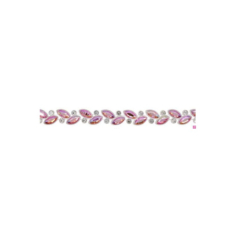 133900-0006 GALON FANTASIA SARABI 10 MM. ABS+RESINA+CRISTAL ROSA Venta en piezas de 9.10 M