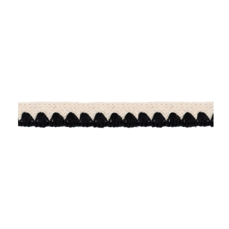 139000-3002 REMATE LANA ABBAS 20 MM. POLIESTER 100% MARFIL/NEGRO Venta en piezas de 26.00 M