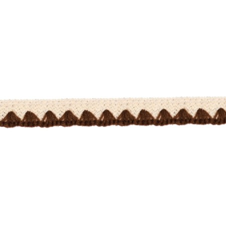 139000-3025 REMATE LANA ABBAS 20 MM. POLIESTER 100% MARFIL/CHOCOLATE Venta en piezas de 26.00 M
