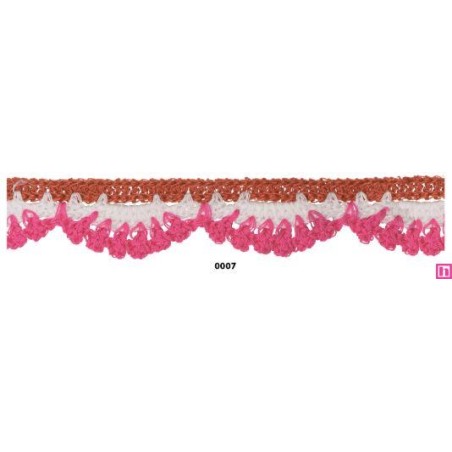 139202-0007 PUNTILLA FANTASIA AYIRA 30 MM. POLIESTER 100% FUCSIA Venta en piezas de 9.10 M