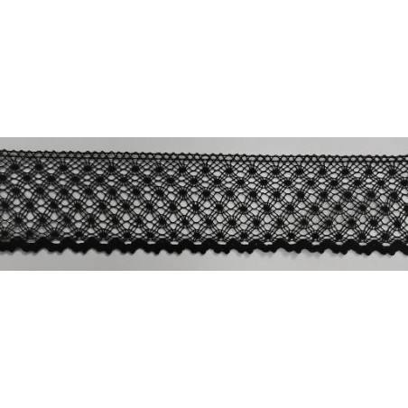 2040-14 PUNTILLA BOLILLO BENNY 50 MM. ALGODON 100% NEGRO Venta en piezas de 30.00 M