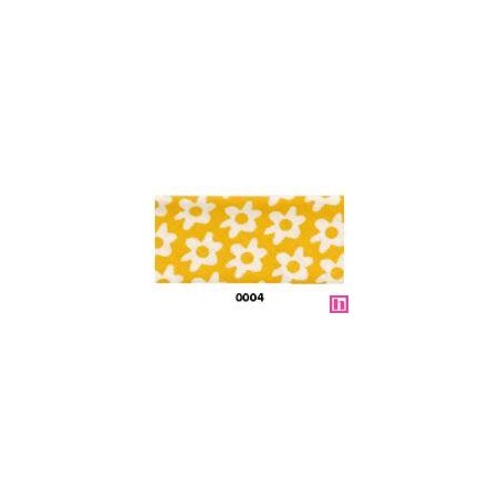 31024-25-0004 BIES PERFILADO ESTAMPADO XOLA 25 MM ALGODON 100% AMARILLO Venta en piezas de 20.00 M
