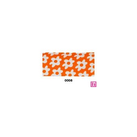 31024-25-0008 BIES PERFILADO ESTAMPADO XOLA 25 MM ALGODON 100% NARANJA Venta en piezas de 20.00 M